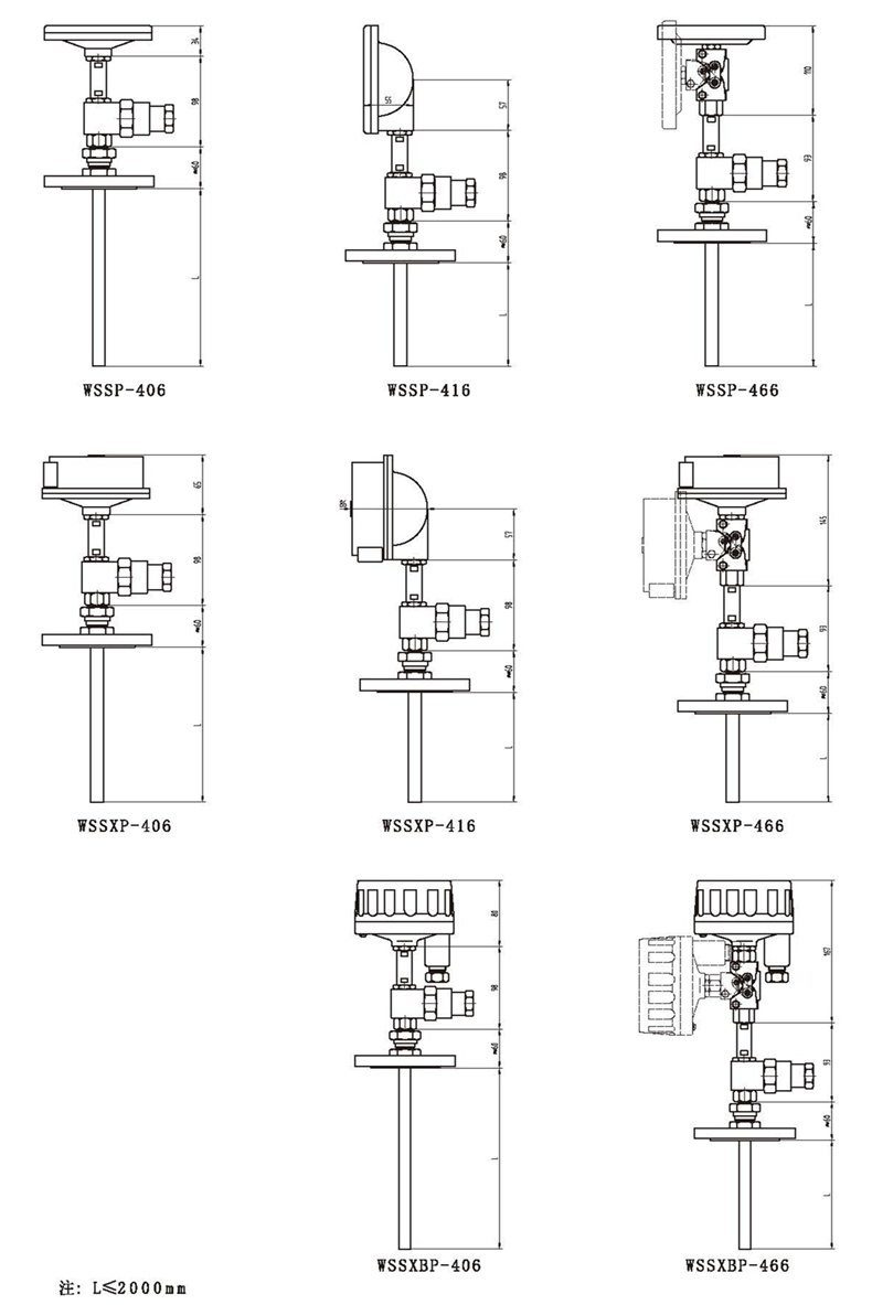 WSSX工業(yè)雙金屬溫度計(jì)（一體化型法蘭式）_http://www.512sc.cn_雙金屬溫度計(jì)_第3張